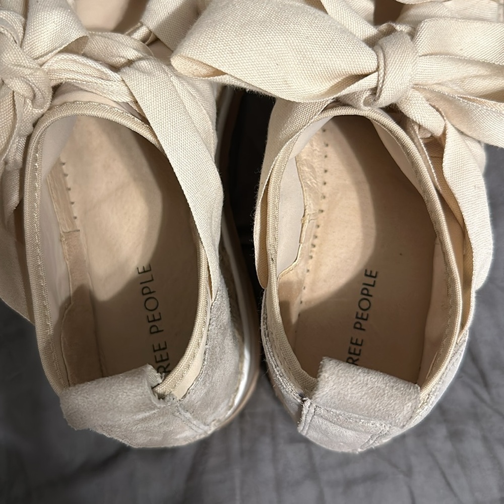 Free People Cream and Tan Espadrille Platform Sneaker - Picture 10 of 12
